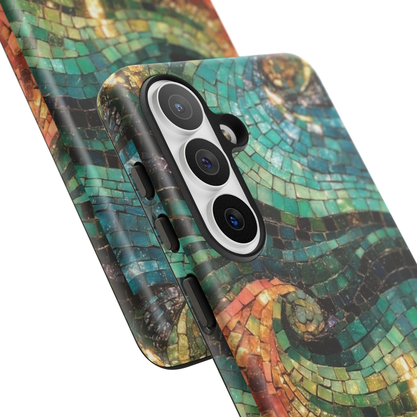 Mosaic Wave Phone Case – Colorful Artistic Tile Design Tough Case