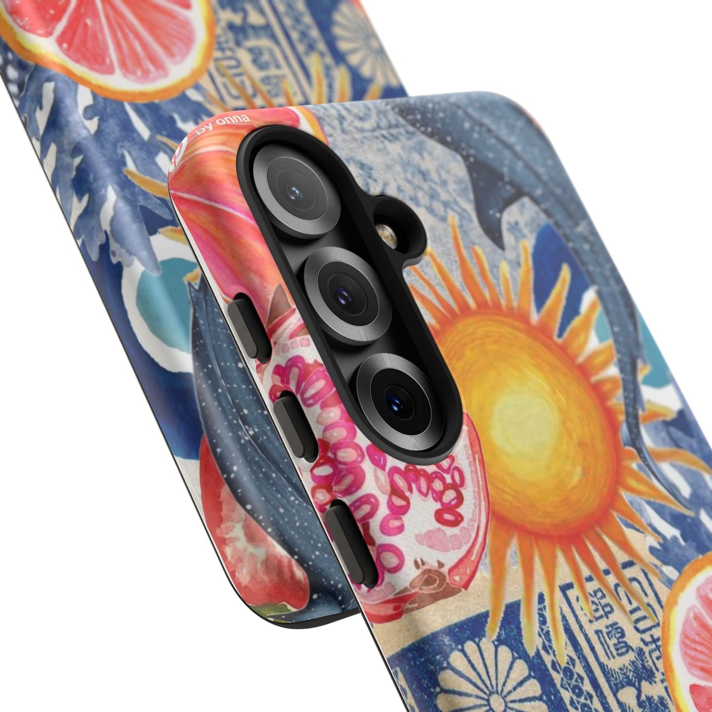 Tough Cases — Tropical Citrus Sun & Dolphin Phone Case