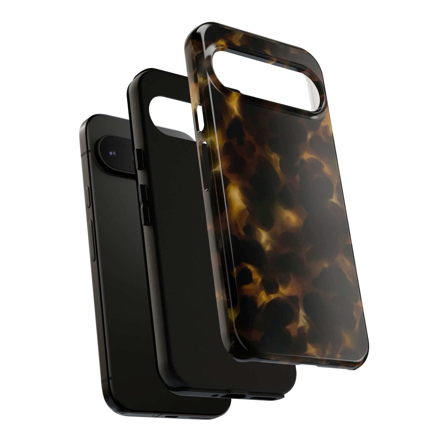 Tortoiseshell Phone Case — Protective Tough Case with Classic Brown Pattern