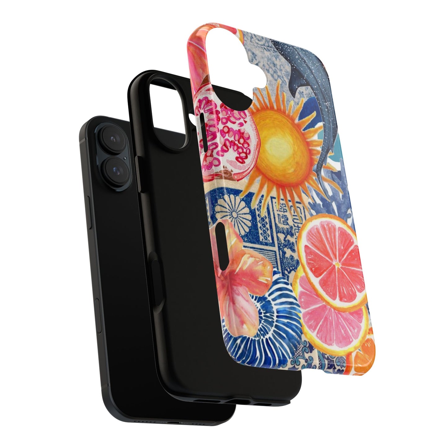 Tough Cases — Tropical Citrus Sun & Dolphin Phone Case