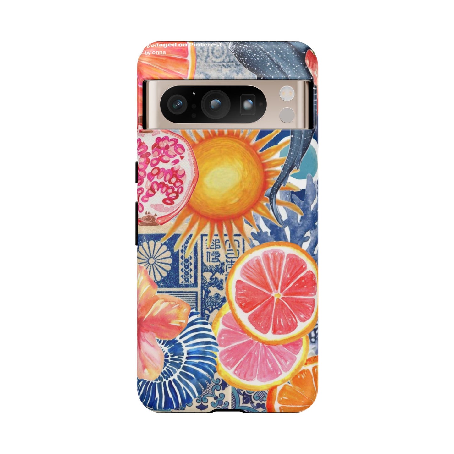 Tough Cases — Tropical Citrus Sun & Dolphin Phone Case