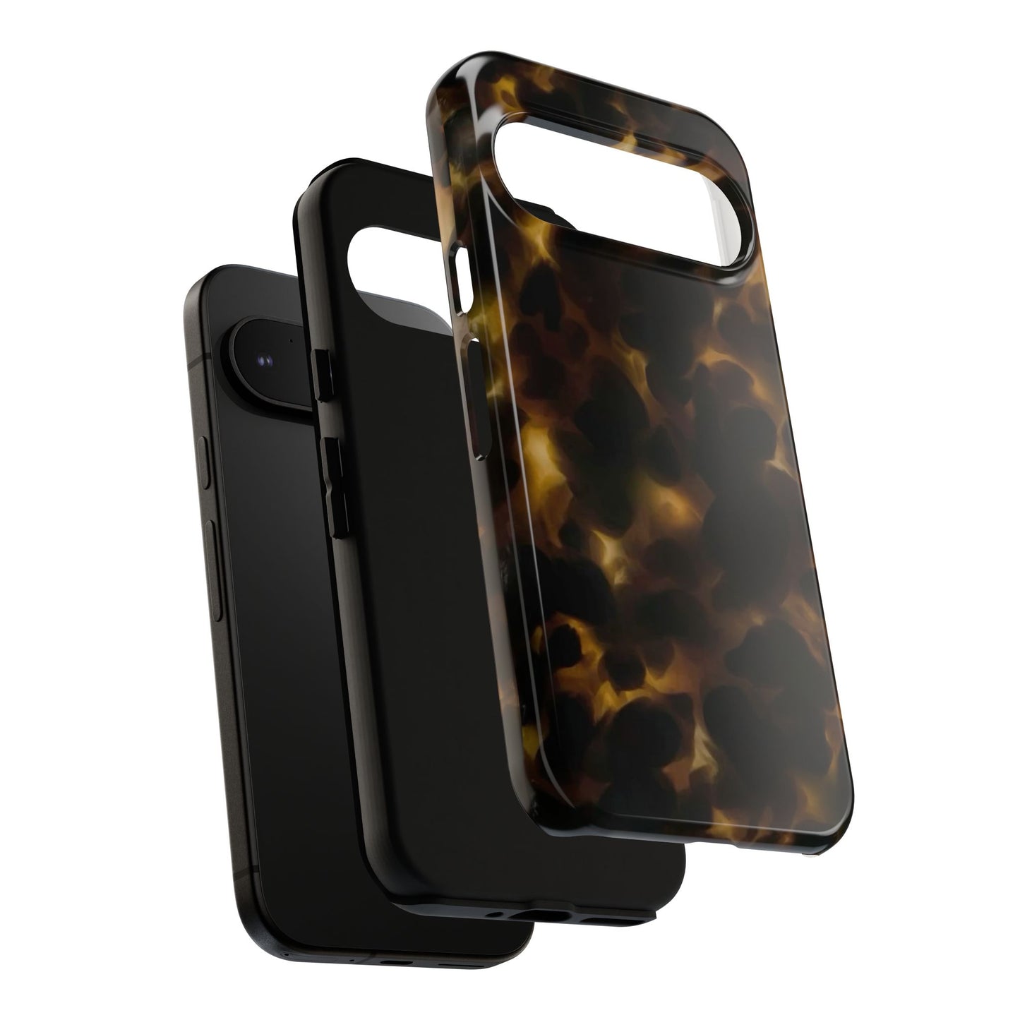 Tortoiseshell Phone Case — Protective Tough Case with Classic Brown Pattern