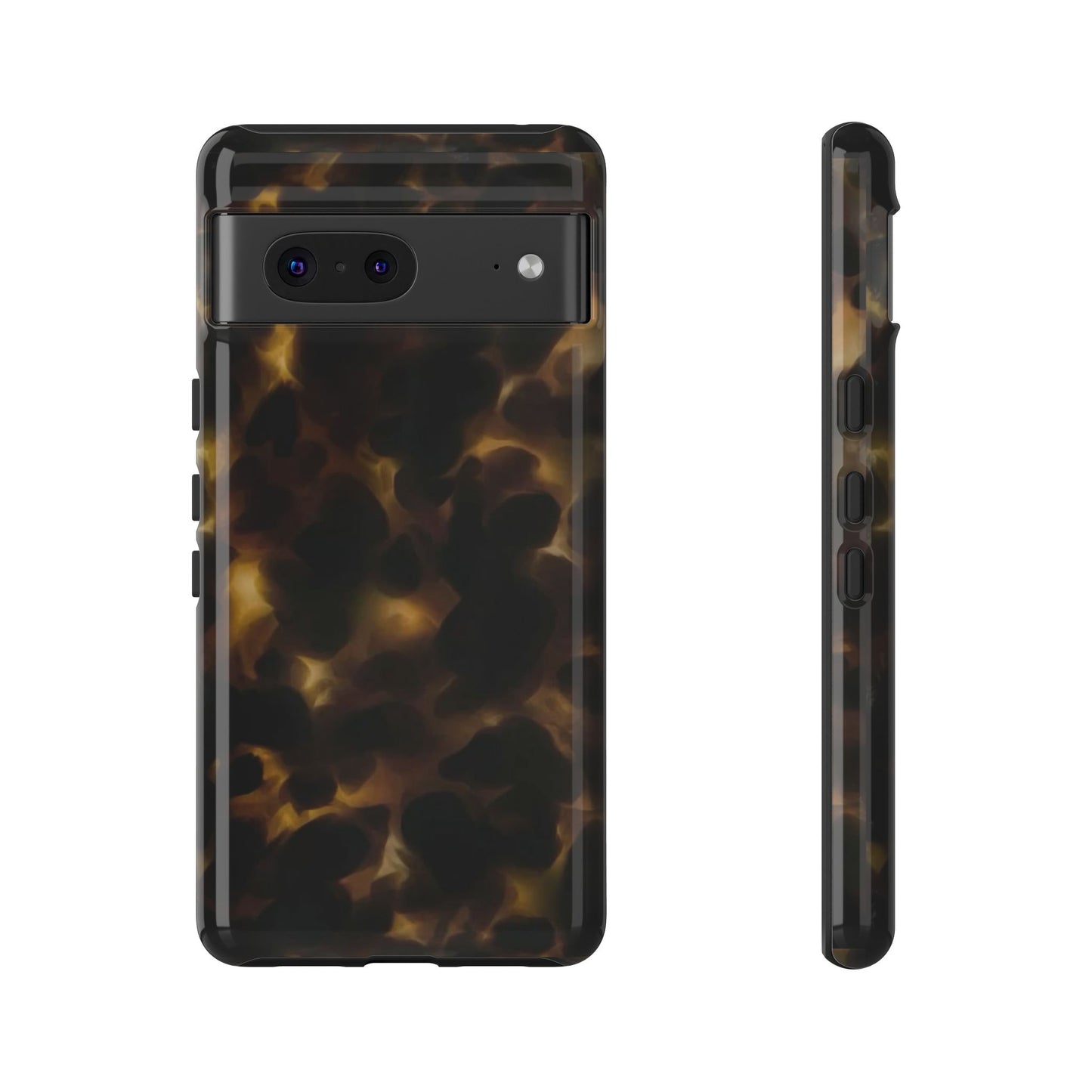 Tortoiseshell Phone Case — Protective Tough Case with Classic Brown Pattern