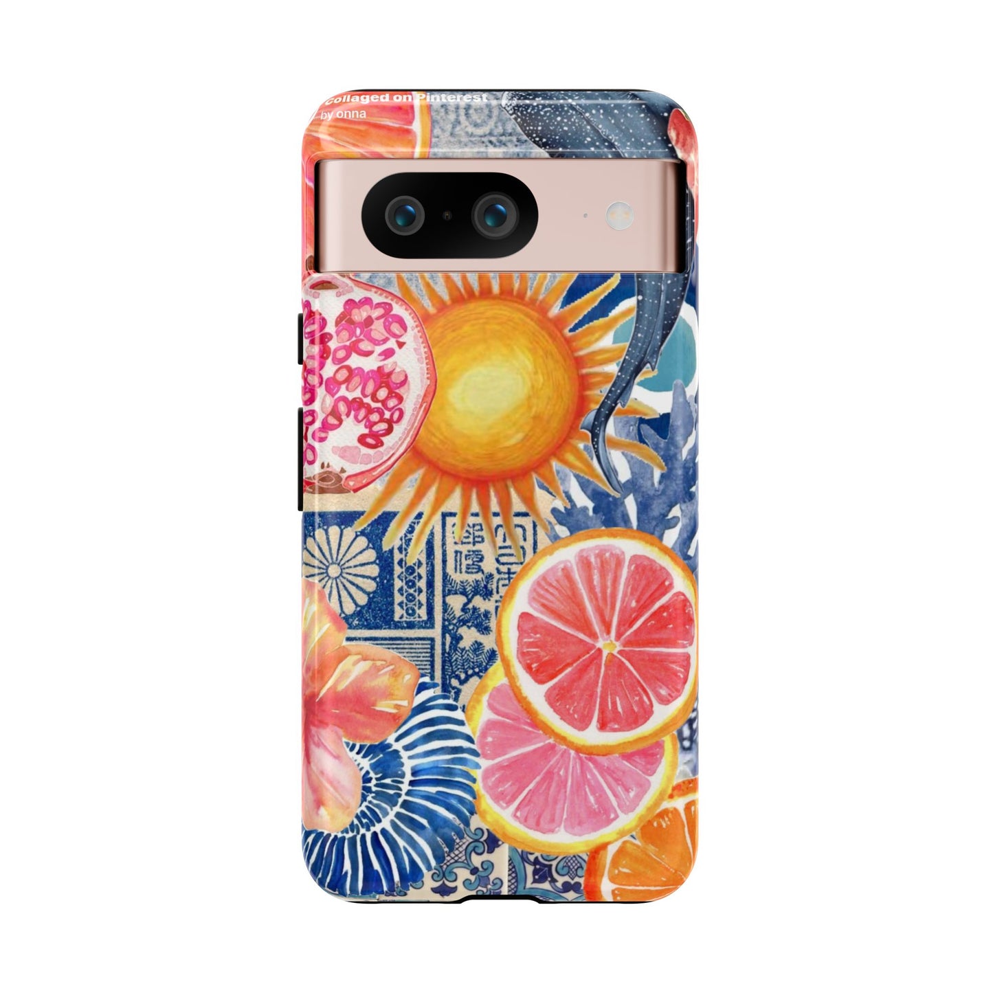 Tough Cases — Tropical Citrus Sun & Dolphin Phone Case