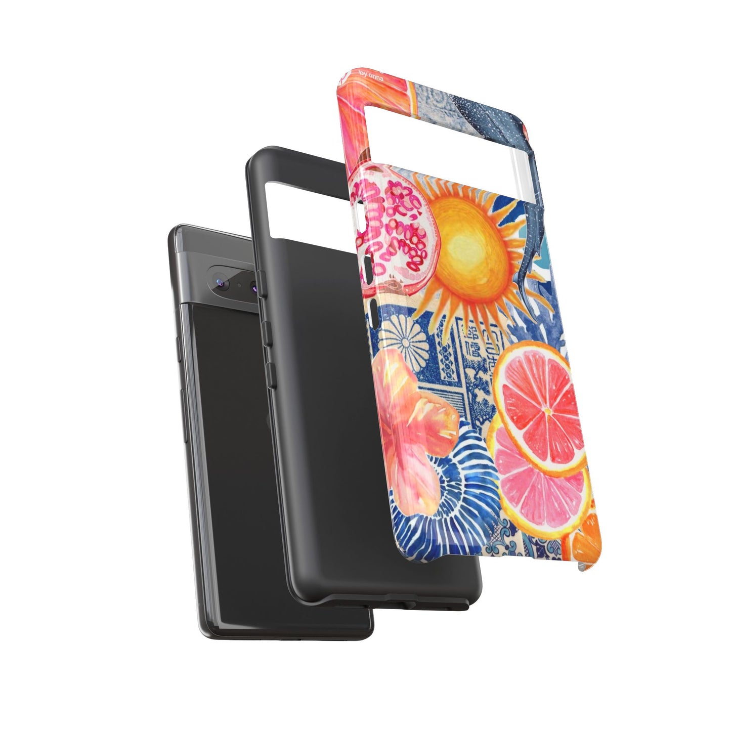 Tough Cases — Tropical Citrus Sun & Dolphin Phone Case