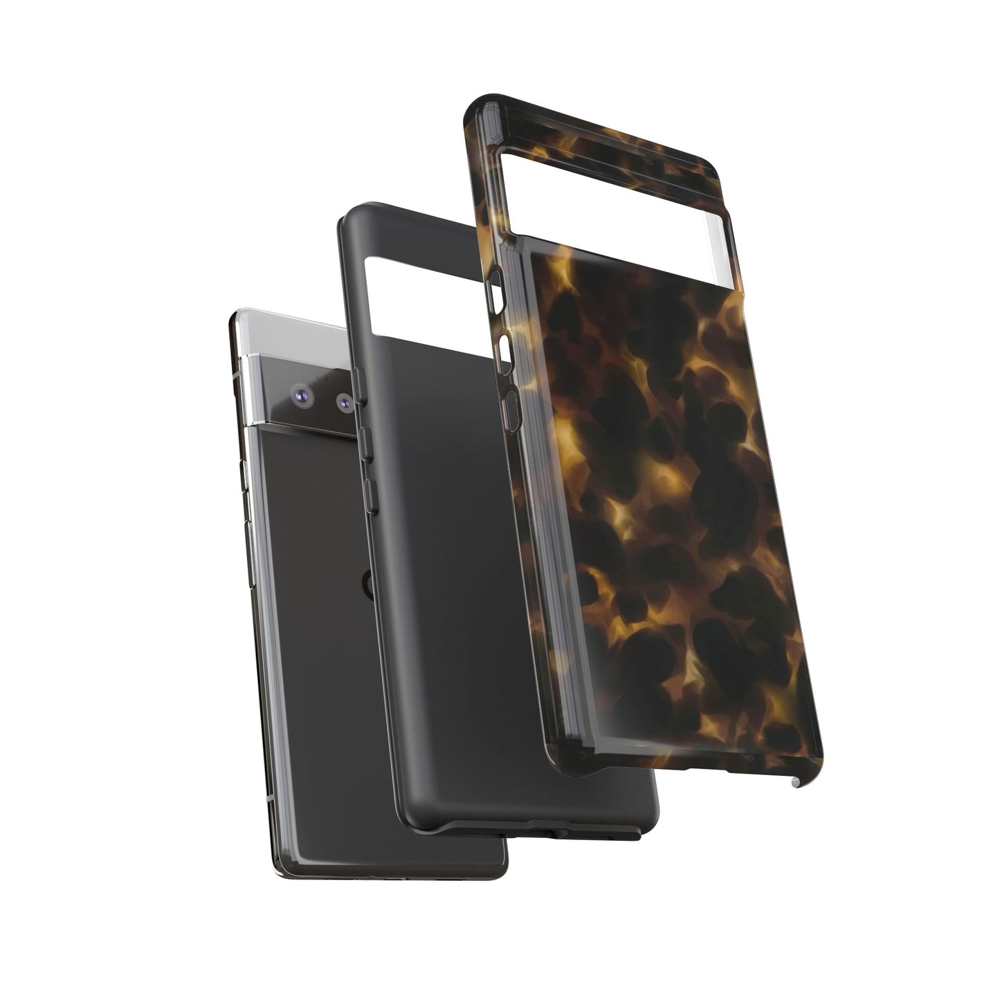 Tortoiseshell Phone Case — Protective Tough Case with Classic Brown Pattern
