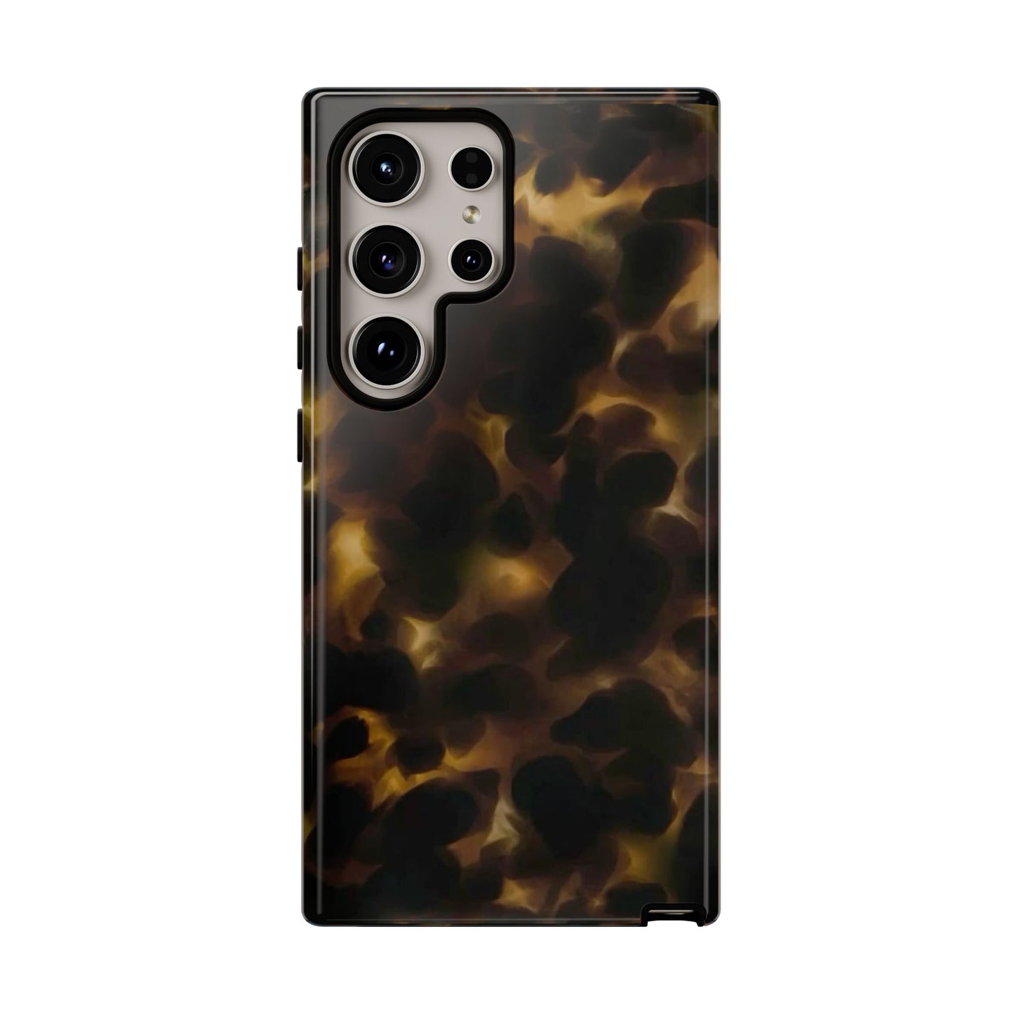 Tortoiseshell Phone Case — Protective Tough Case with Classic Brown Pattern