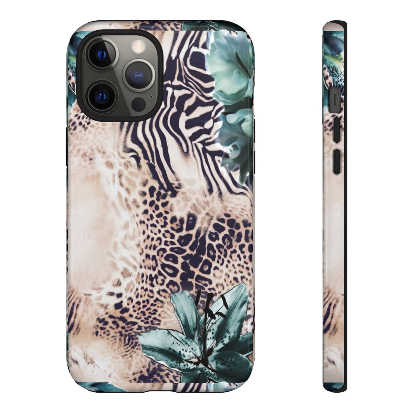 Tough Cases - Tropical Leopard & Zebra Phone Case