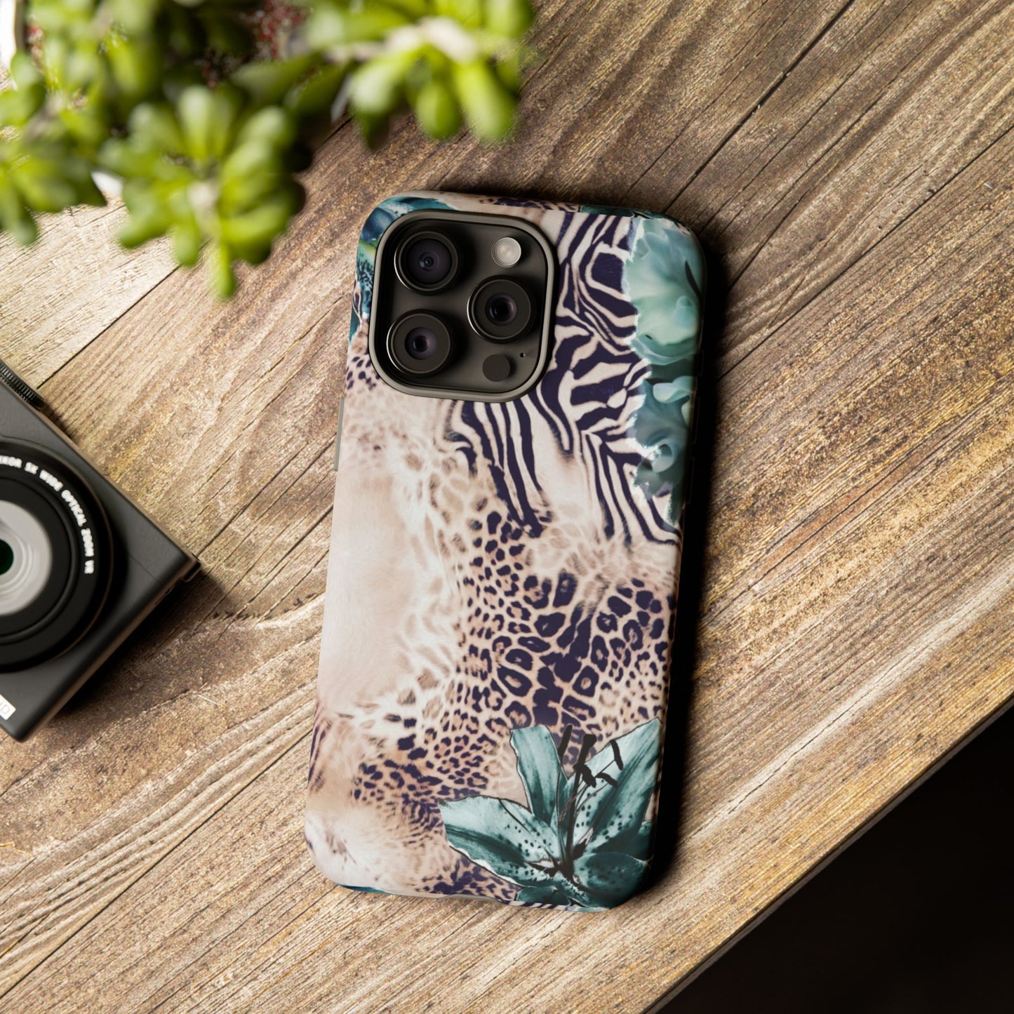 Tough Cases - Tropical Leopard & Zebra Phone Case