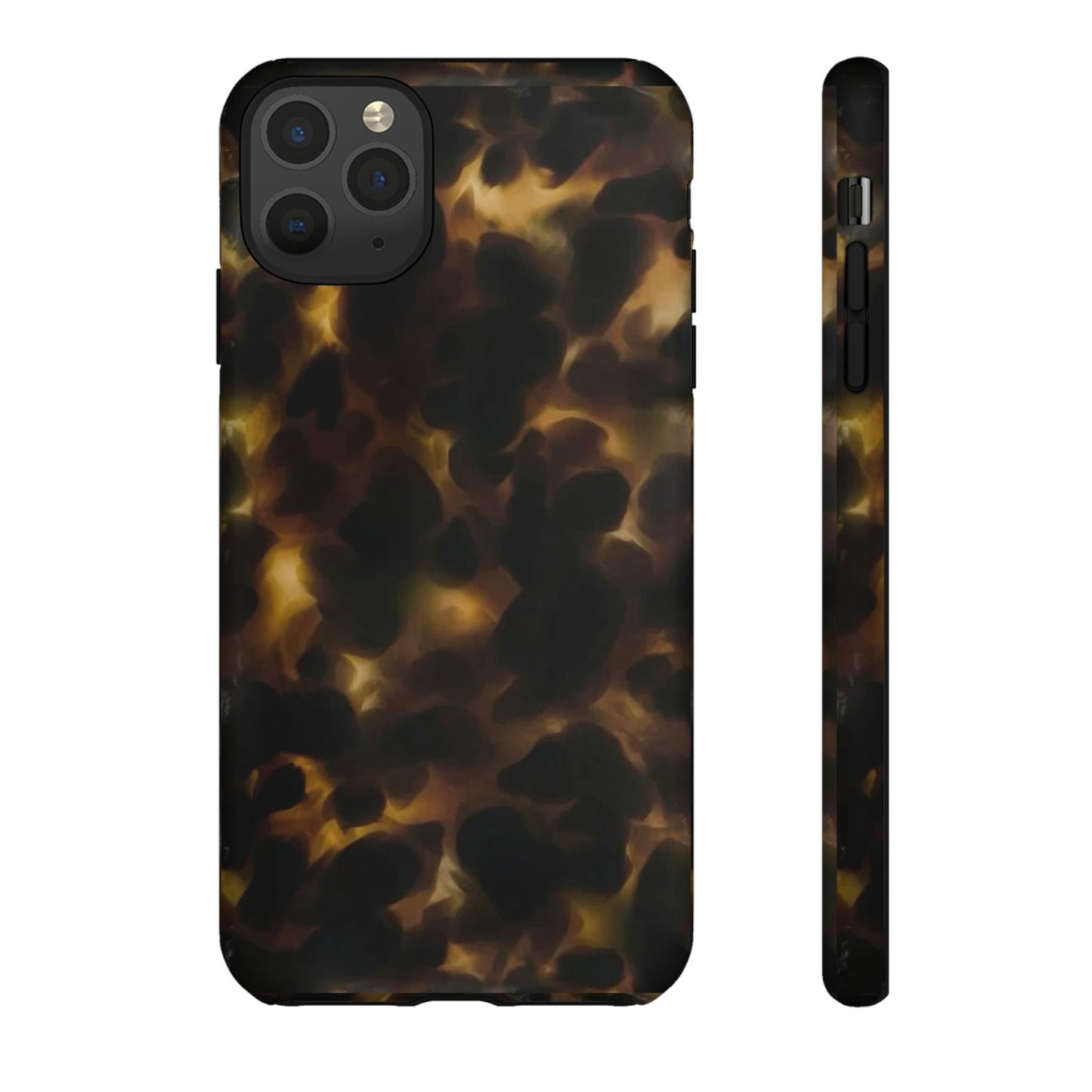 Tortoiseshell Phone Case — Protective Tough Case with Classic Brown Pattern