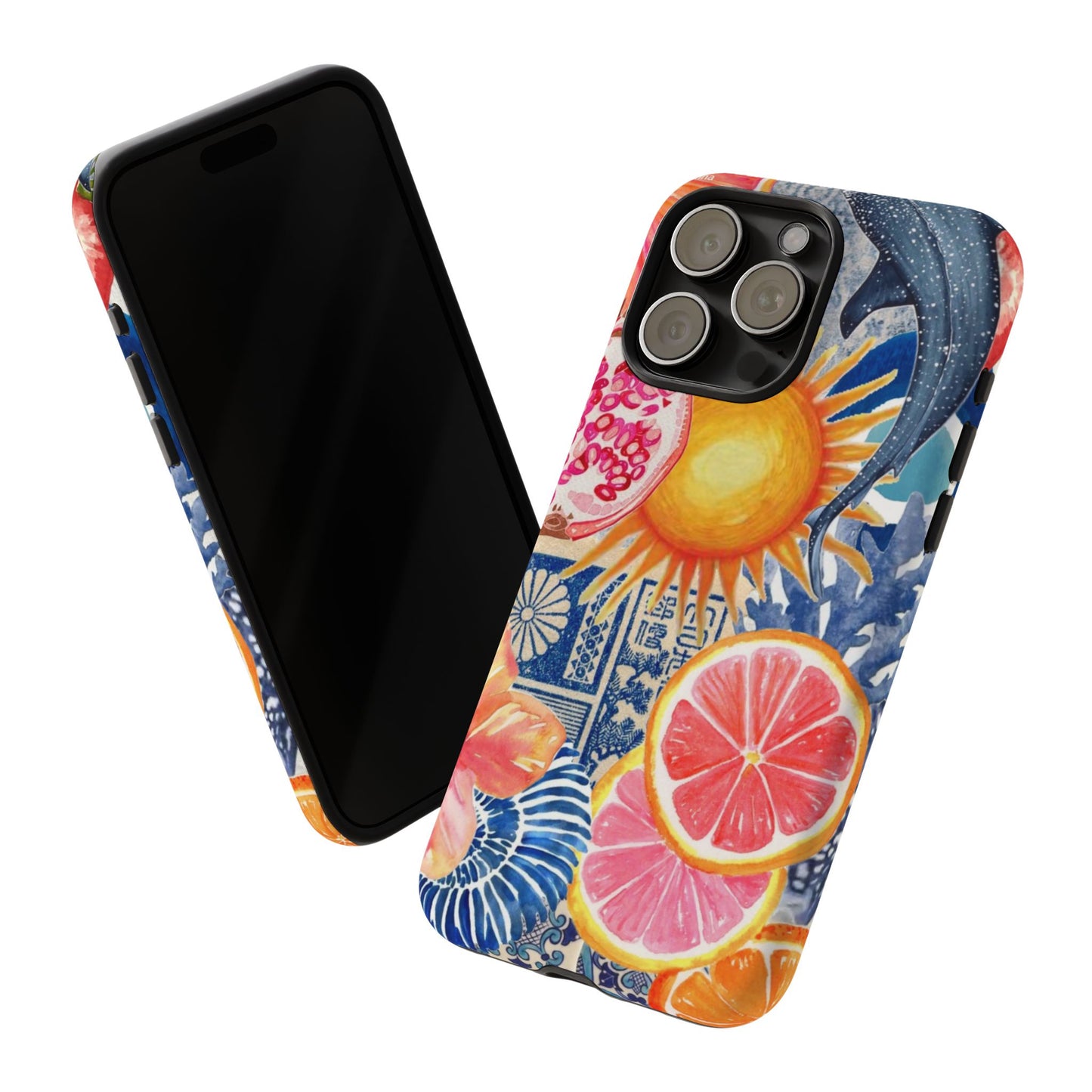 Tough Cases — Tropical Citrus Sun & Dolphin Phone Case