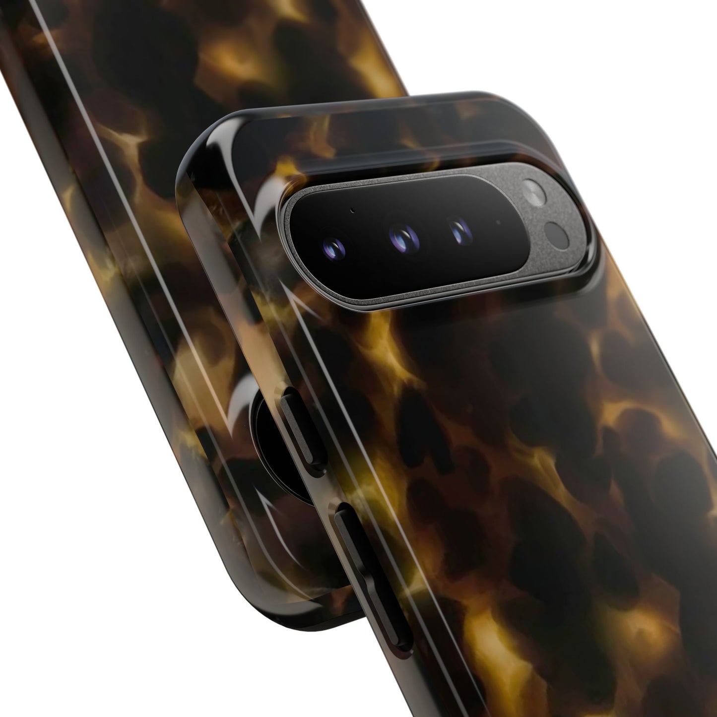 Tortoiseshell Phone Case — Protective Tough Case with Classic Brown Pattern