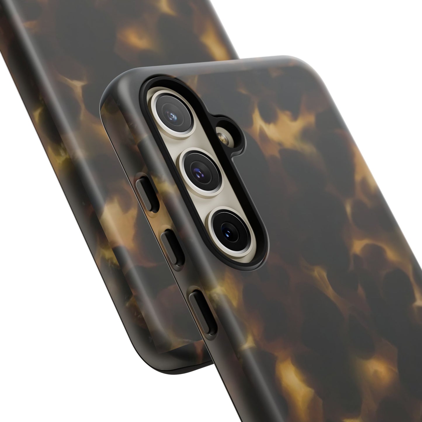 Tortoiseshell Phone Case — Protective Tough Case with Classic Brown Pattern