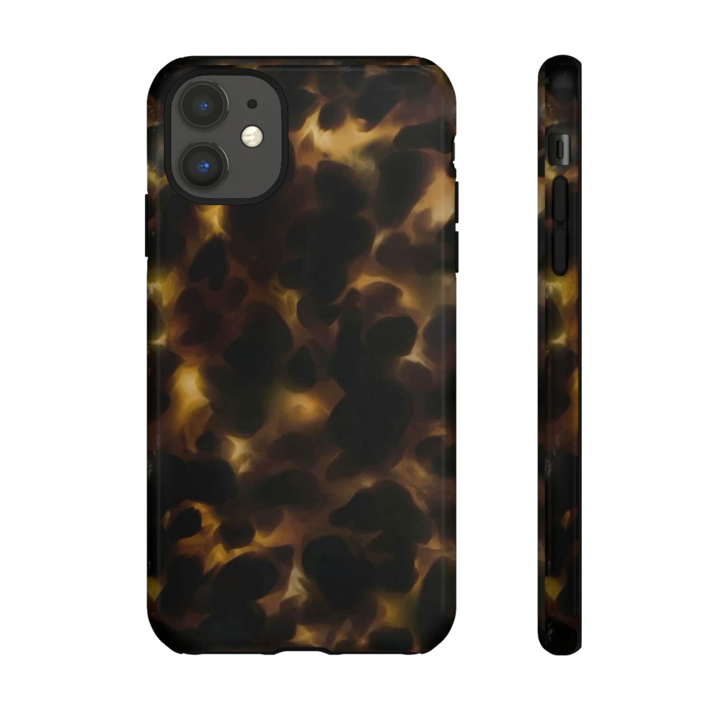 Tortoiseshell Phone Case — Protective Tough Case with Classic Brown Pattern