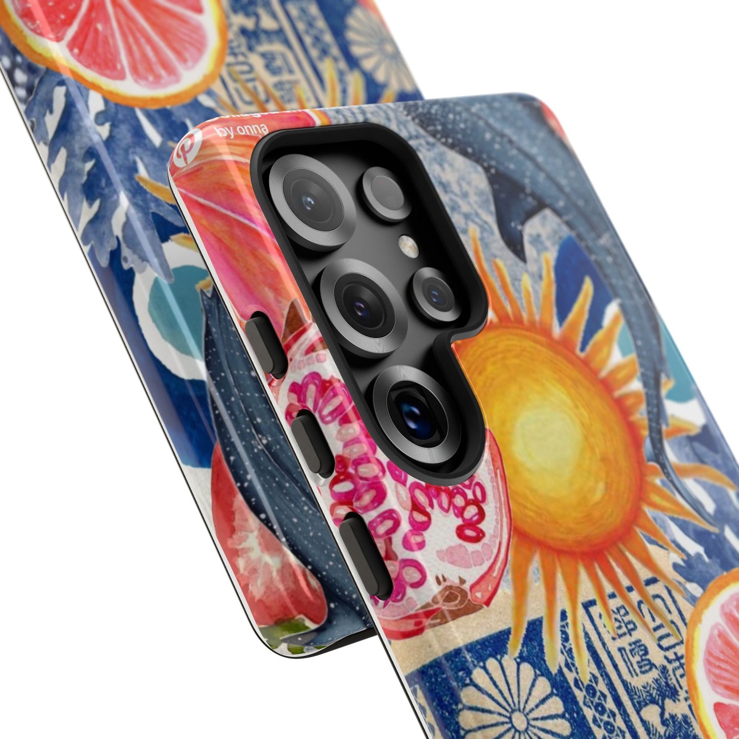 Tough Cases — Tropical Citrus Sun & Dolphin Phone Case