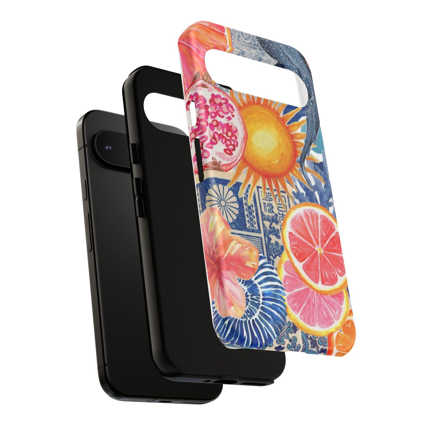 Tough Cases — Tropical Citrus Sun & Dolphin Phone Case