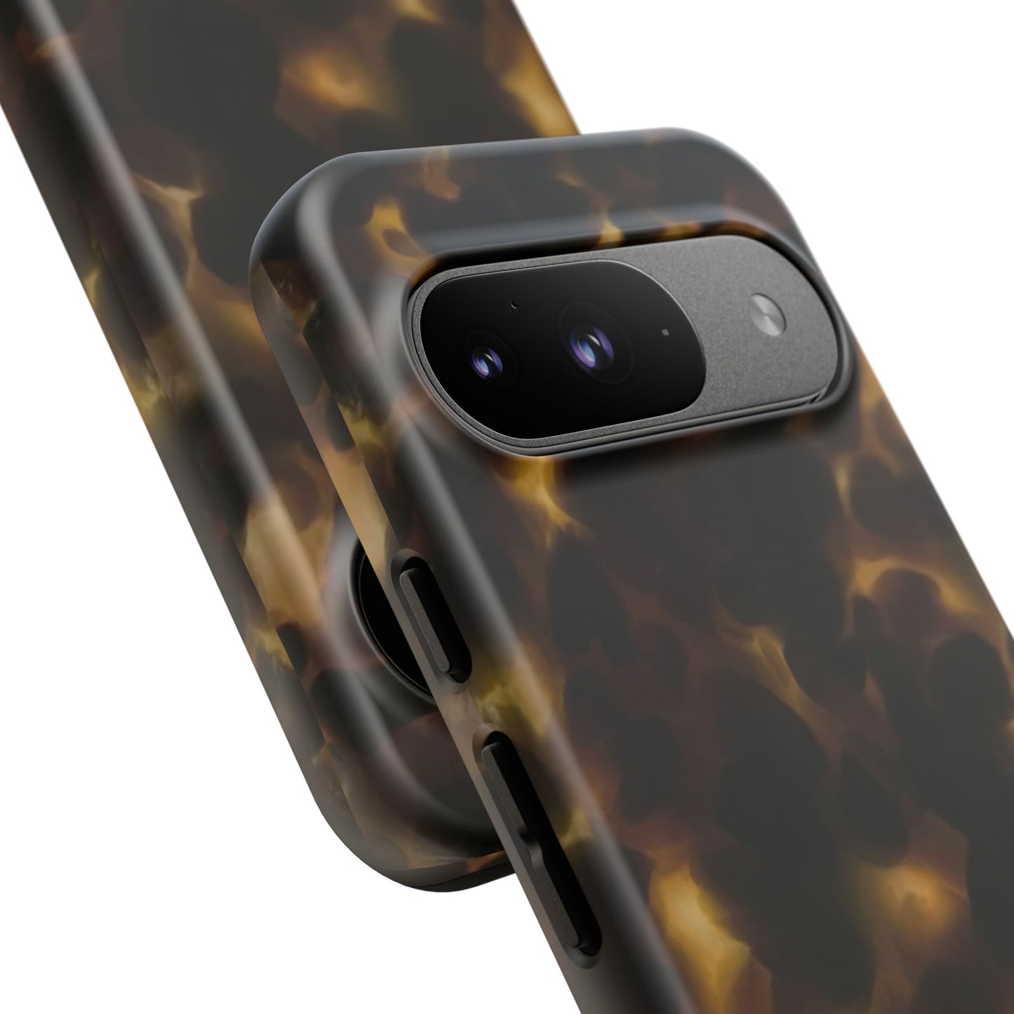 Tortoiseshell Phone Case — Protective Tough Case with Classic Brown Pattern
