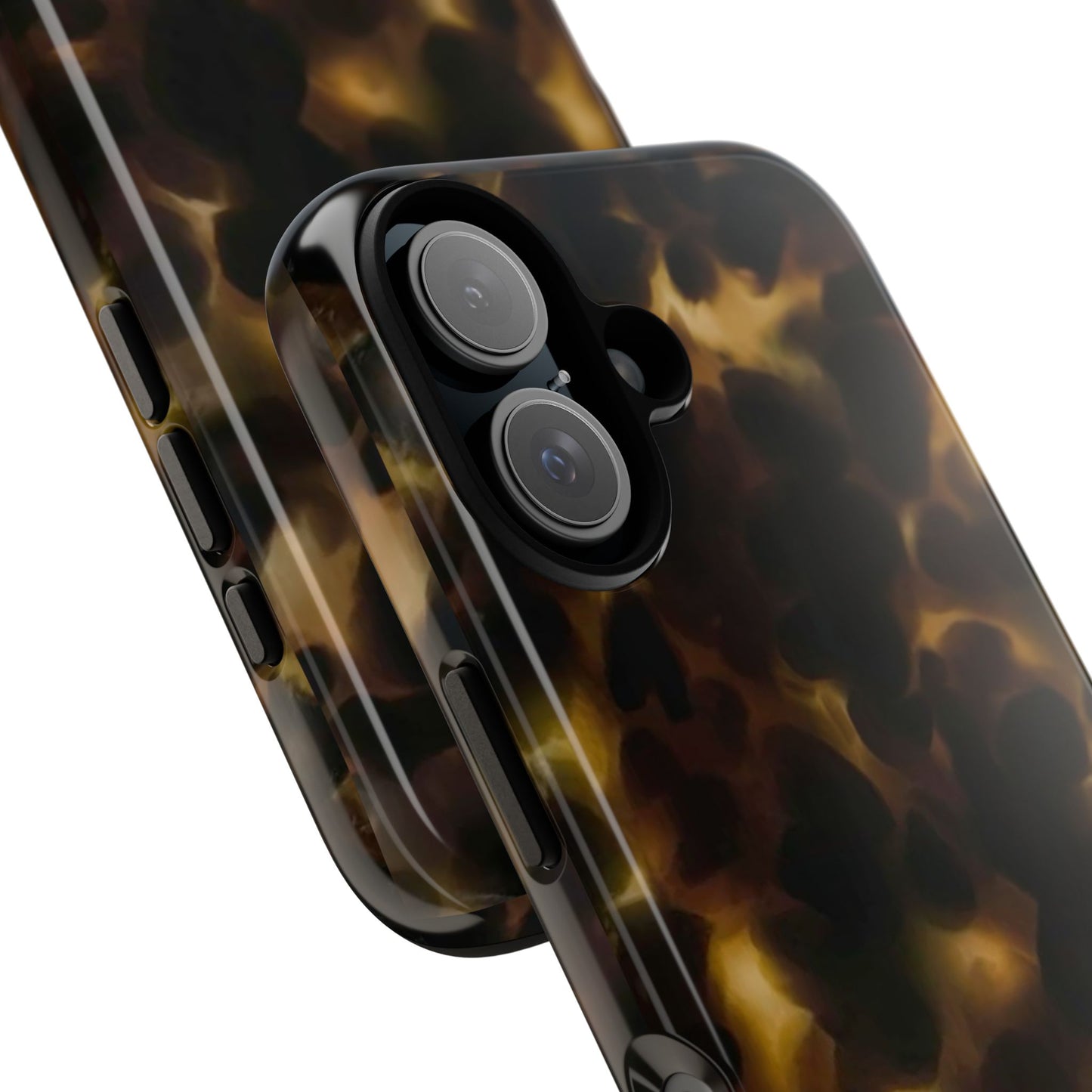 Tortoiseshell Phone Case — Protective Tough Case with Classic Brown Pattern