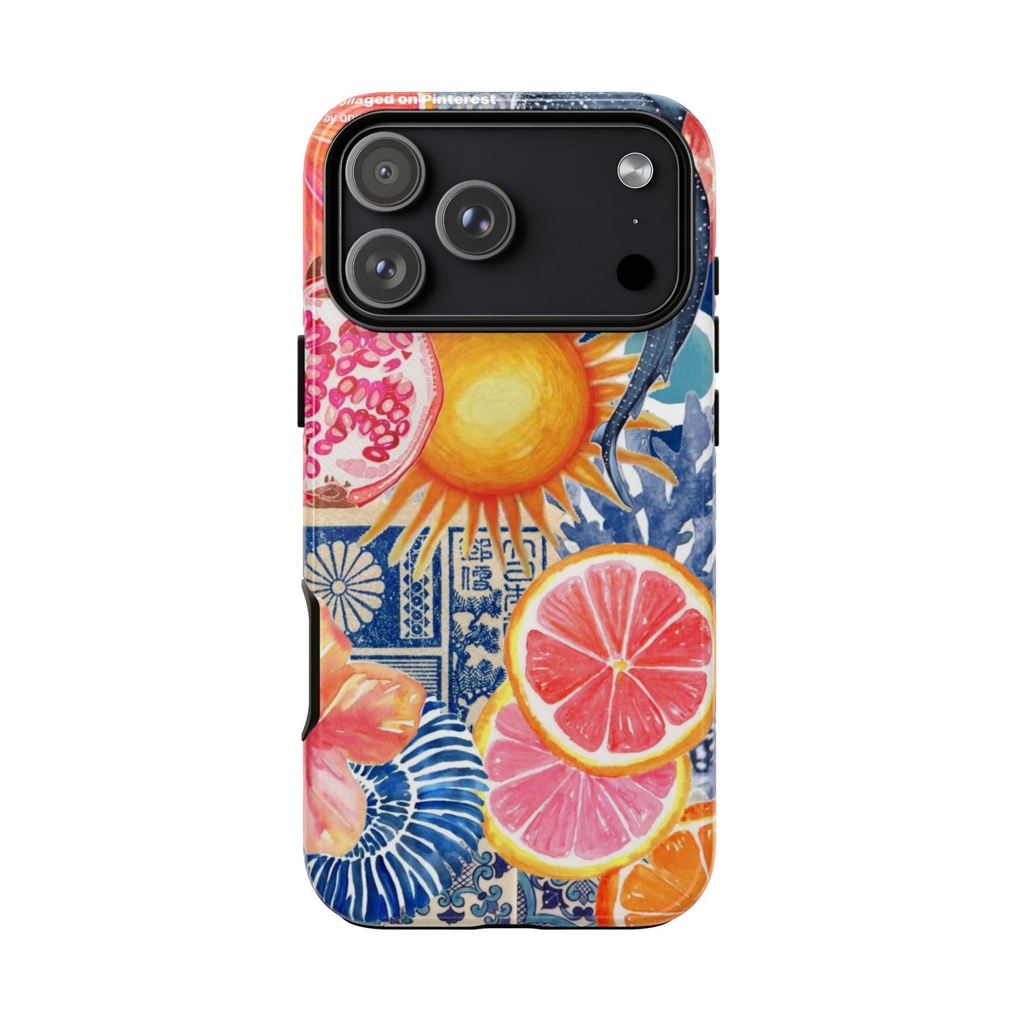 Tough Cases — Tropical Citrus Sun & Dolphin Phone Case