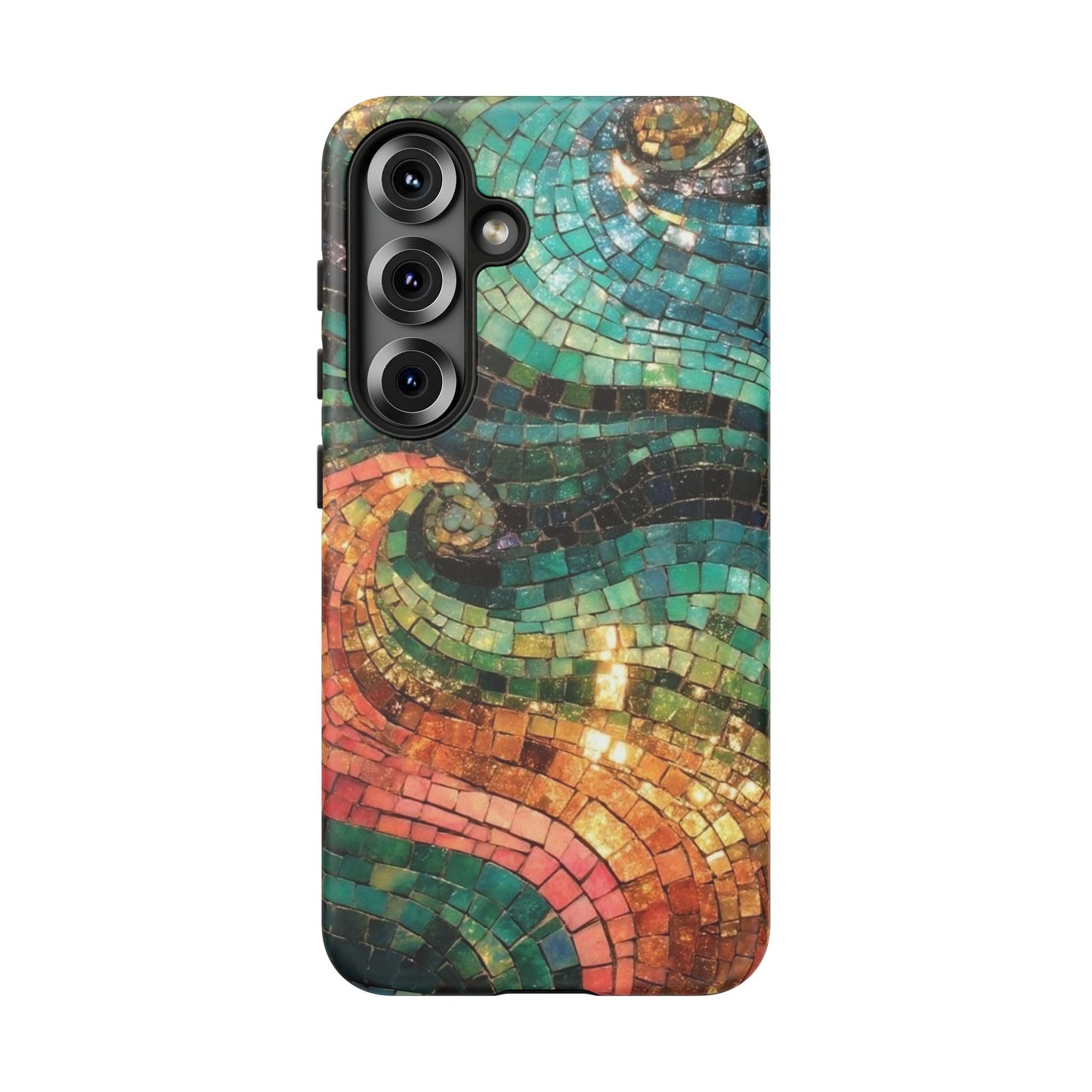 Mosaic Wave Phone Case – Colorful Artistic Tile Design Tough Case