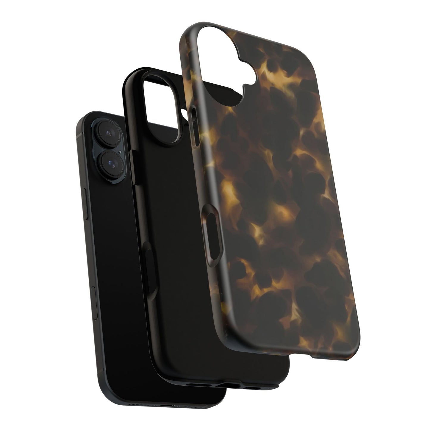 Tortoiseshell Phone Case — Protective Tough Case with Classic Brown Pattern