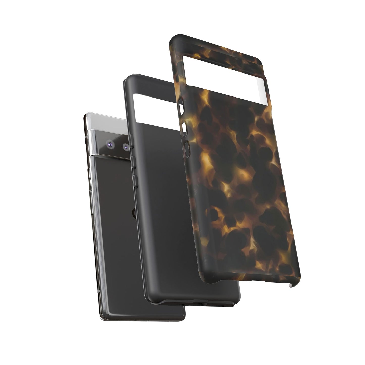 Tortoiseshell Phone Case — Protective Tough Case with Classic Brown Pattern