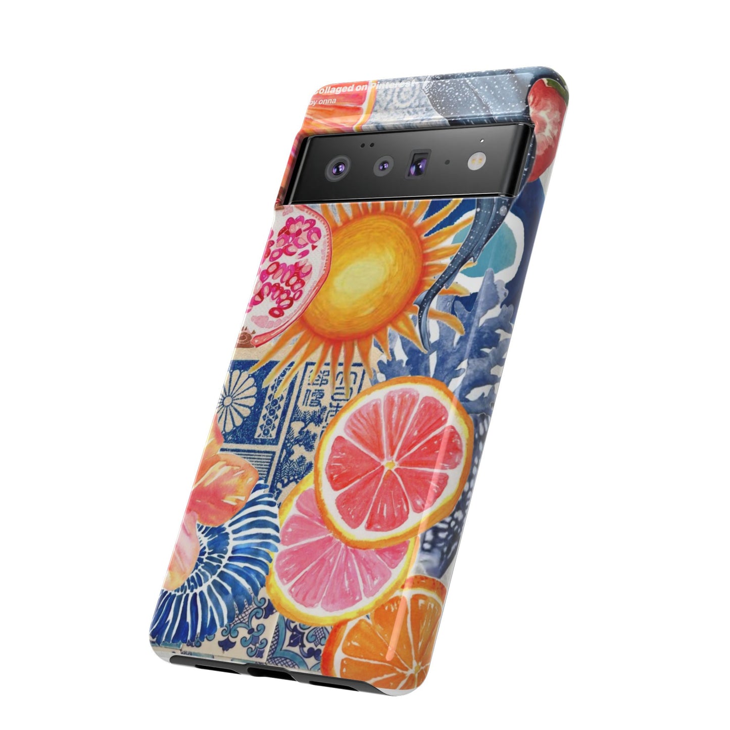 Tough Cases — Tropical Citrus Sun & Dolphin Phone Case