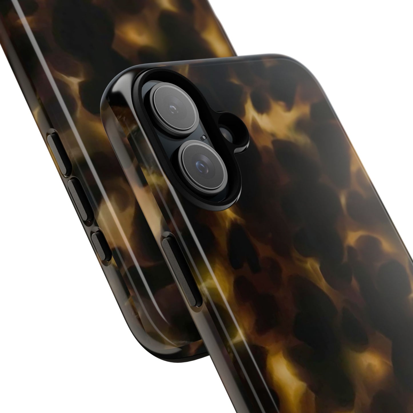 Tortoiseshell Phone Case — Protective Tough Case with Classic Brown Pattern