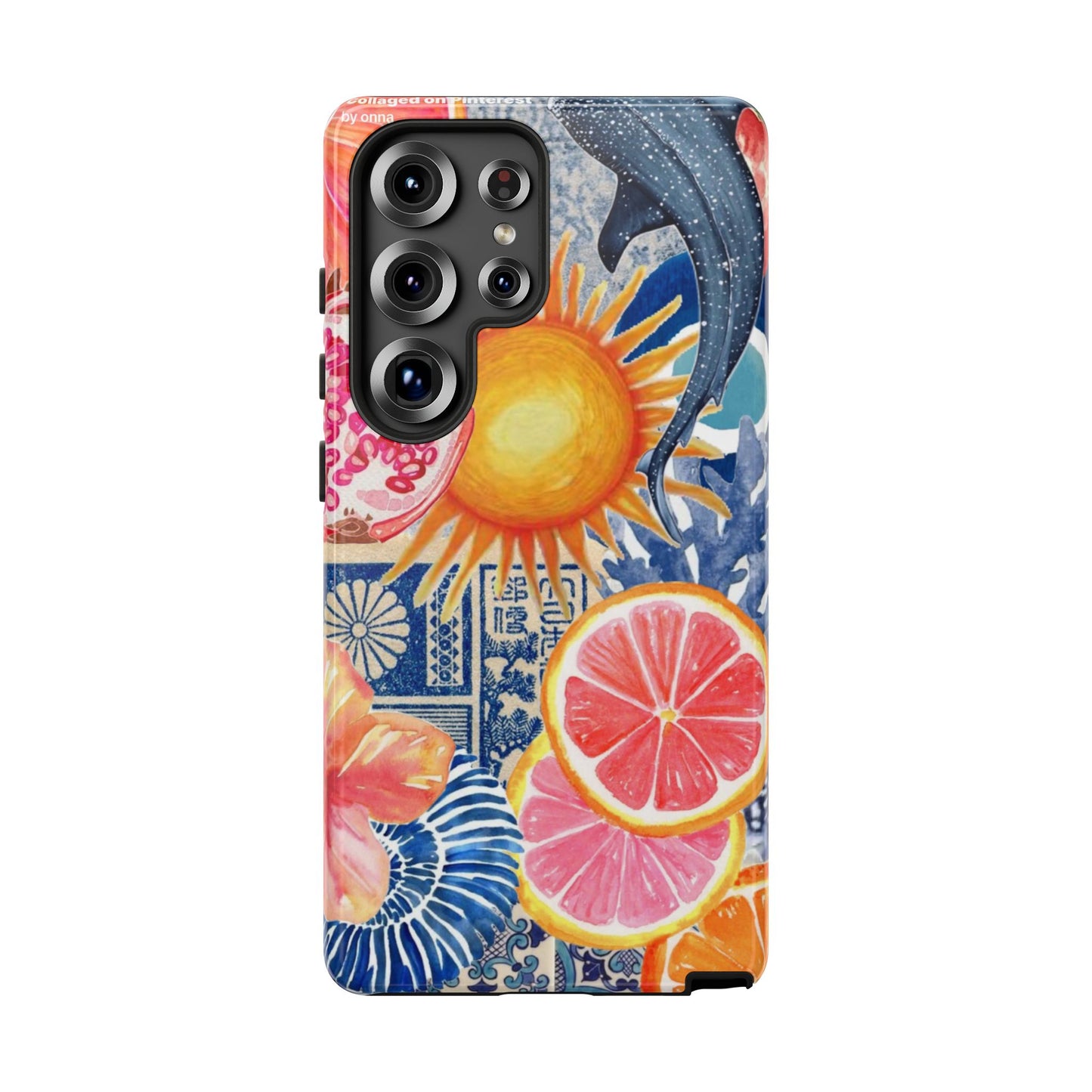 Tough Cases — Tropical Citrus Sun & Dolphin Phone Case