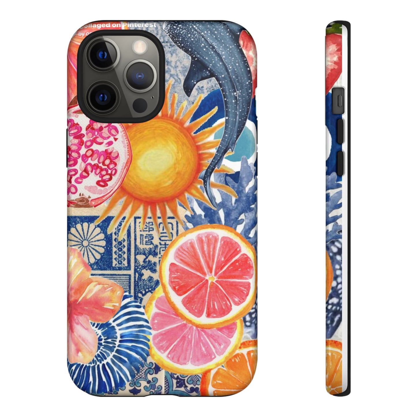 Tough Cases — Tropical Citrus Sun & Dolphin Phone Case