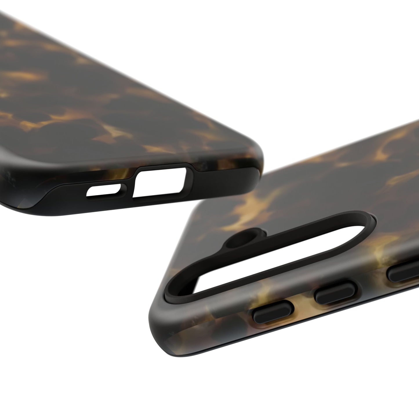 Tortoiseshell Phone Case — Protective Tough Case with Classic Brown Pattern
