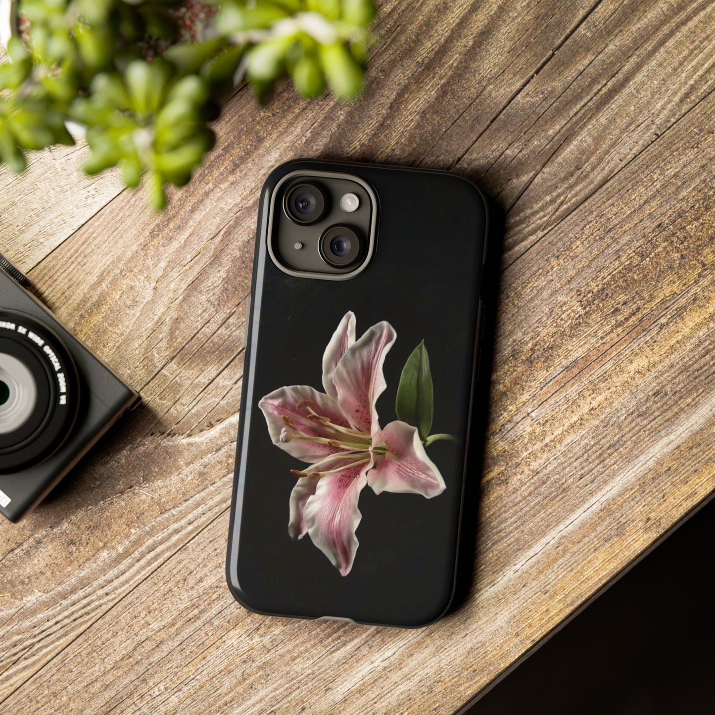 Pink Lily Tough Phone Case — Slim Protective Floral iPhone Cover