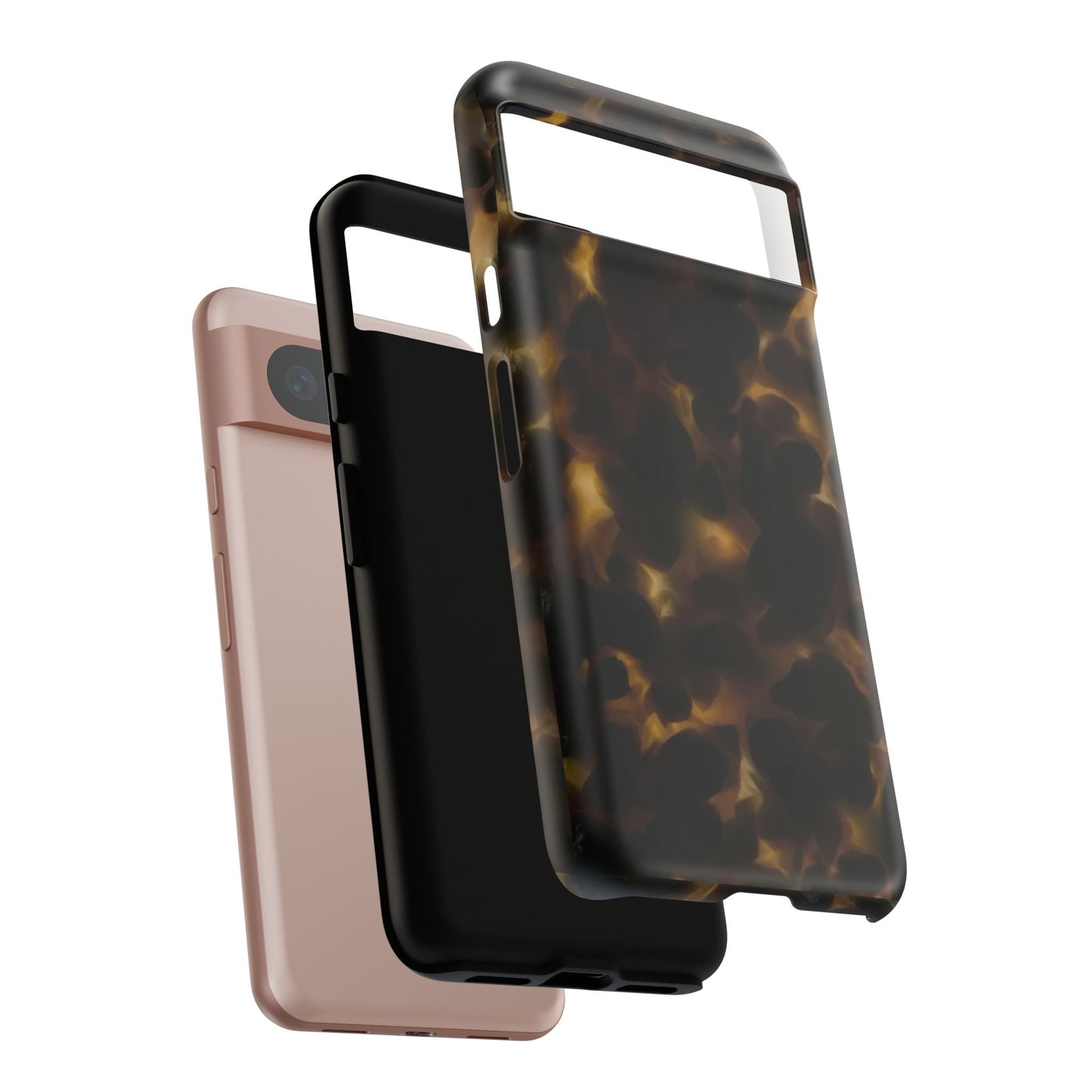 Tortoiseshell Phone Case — Protective Tough Case with Classic Brown Pattern