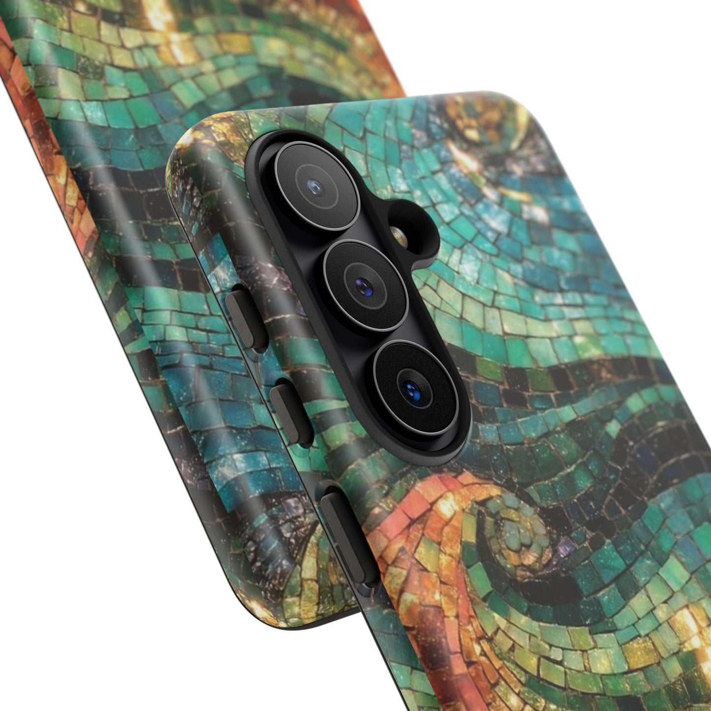 Mosaic Wave Phone Case – Colorful Artistic Tile Design Tough Case