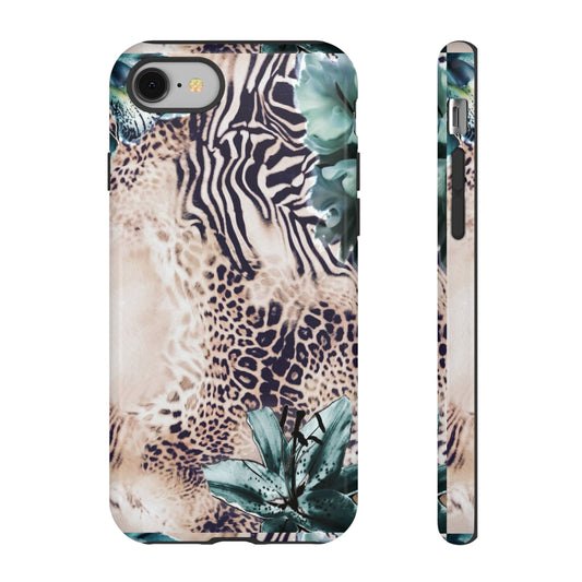 Tough Cases - Tropical Leopard & Zebra Phone Case