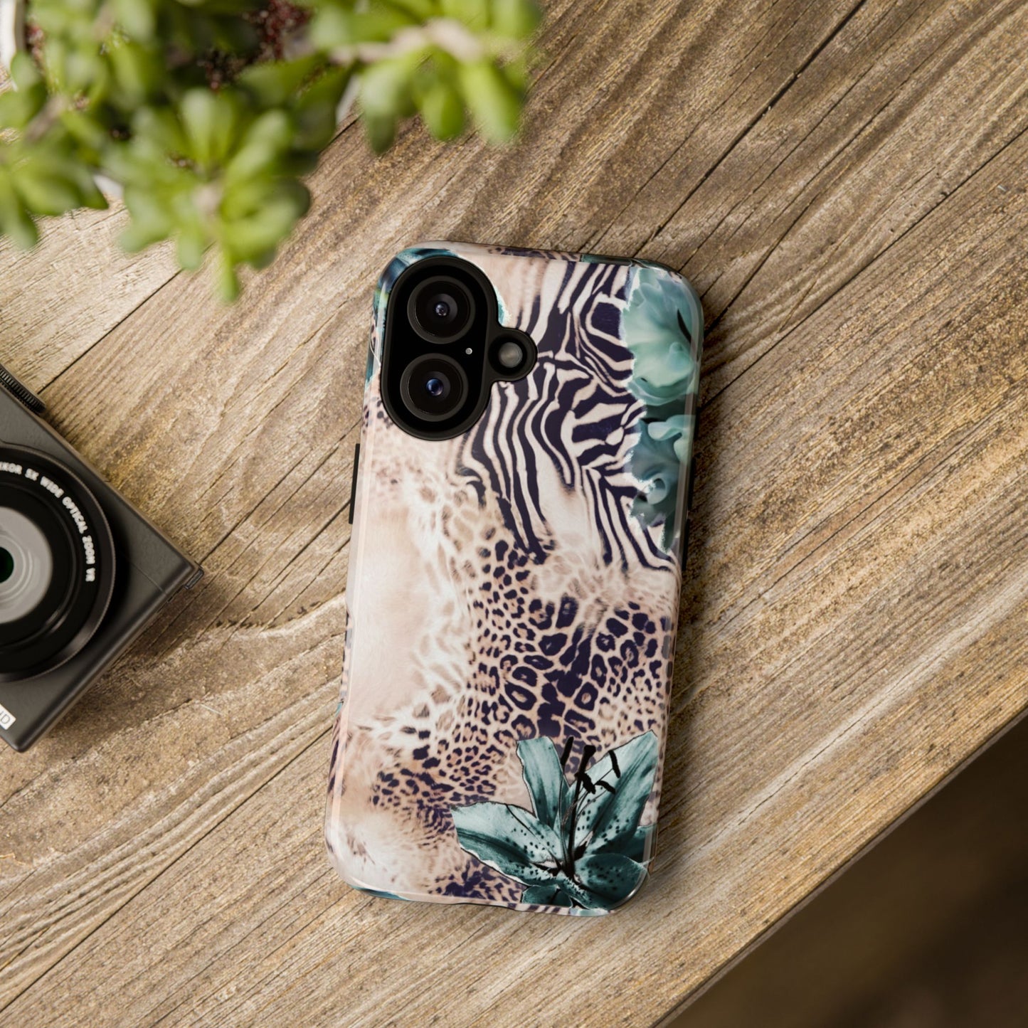 Tough Cases - Tropical Leopard & Zebra Phone Case