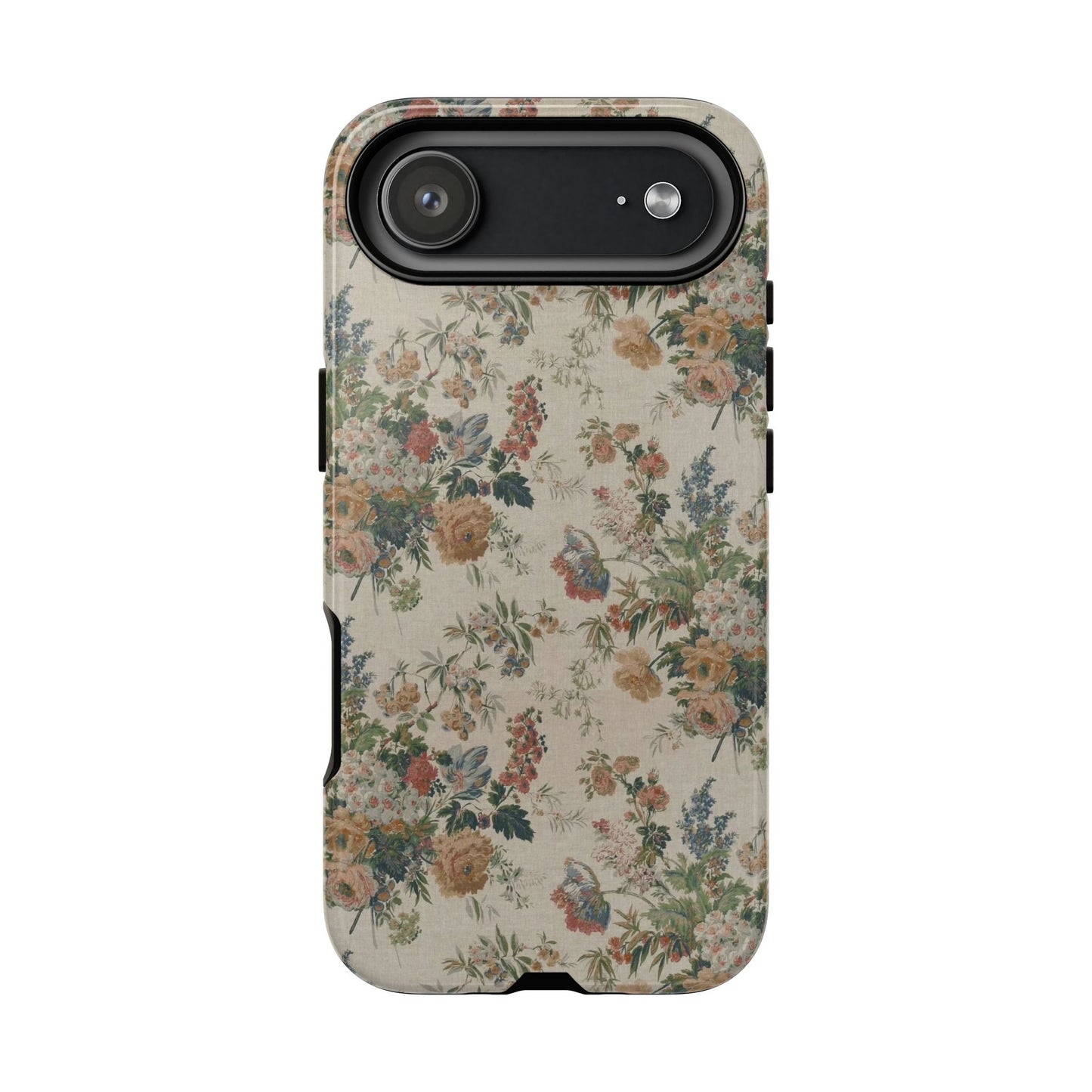 Floral Vintage Tough Phone Case – Antique Rose Pattern
