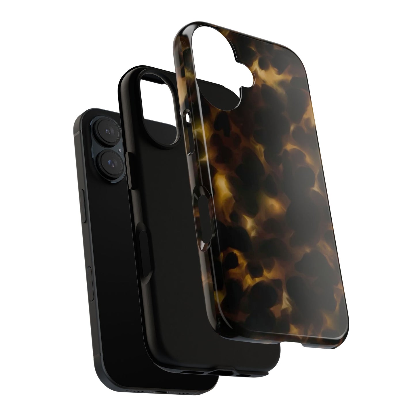 Tortoiseshell Phone Case — Protective Tough Case with Classic Brown Pattern