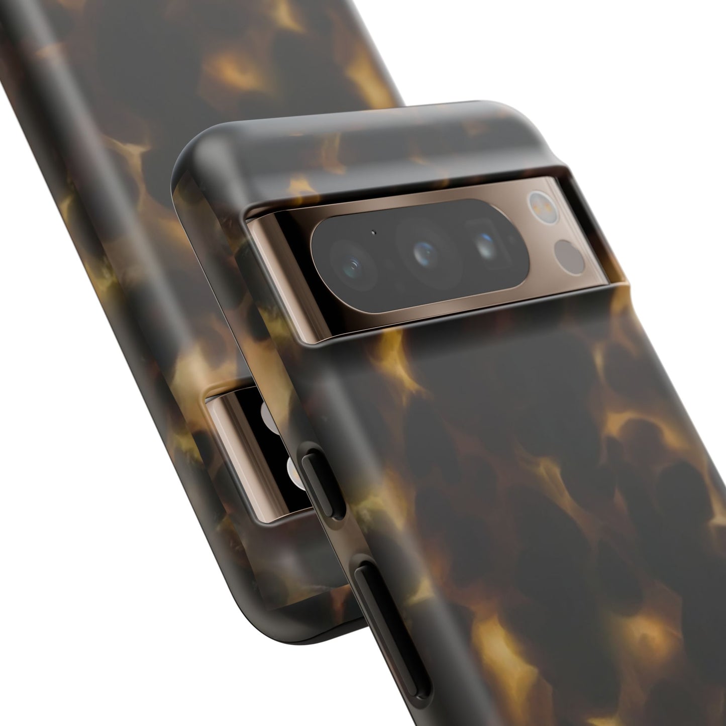 Tortoiseshell Phone Case — Protective Tough Case with Classic Brown Pattern