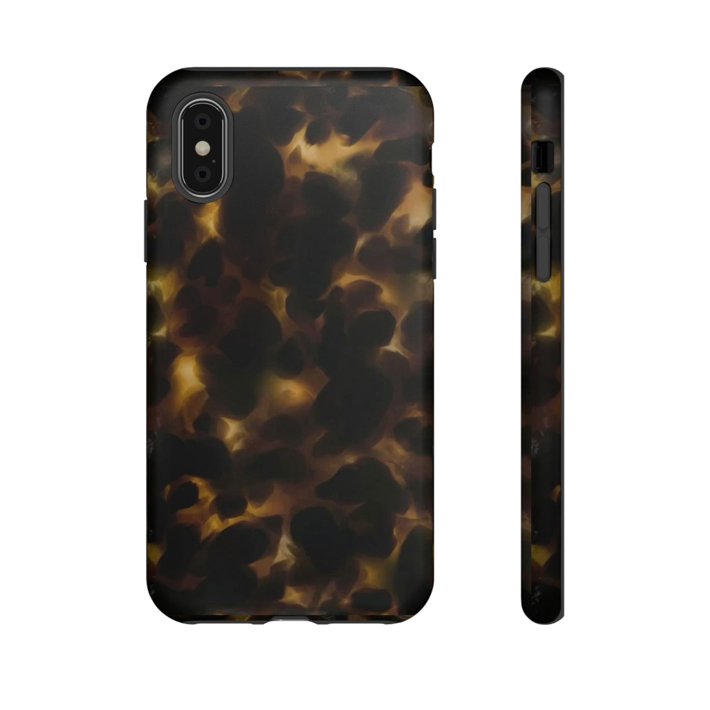 Tortoiseshell Phone Case — Protective Tough Case with Classic Brown Pattern