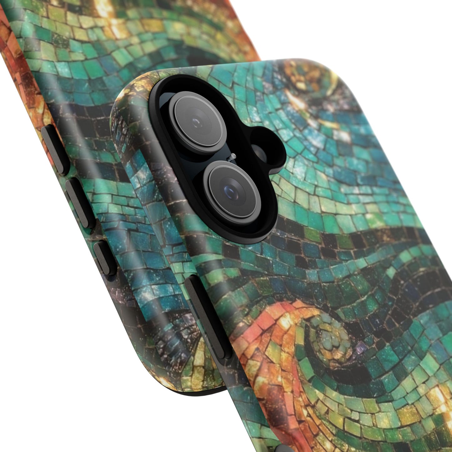 Mosaic Wave Phone Case – Colorful Artistic Tile Design Tough Case