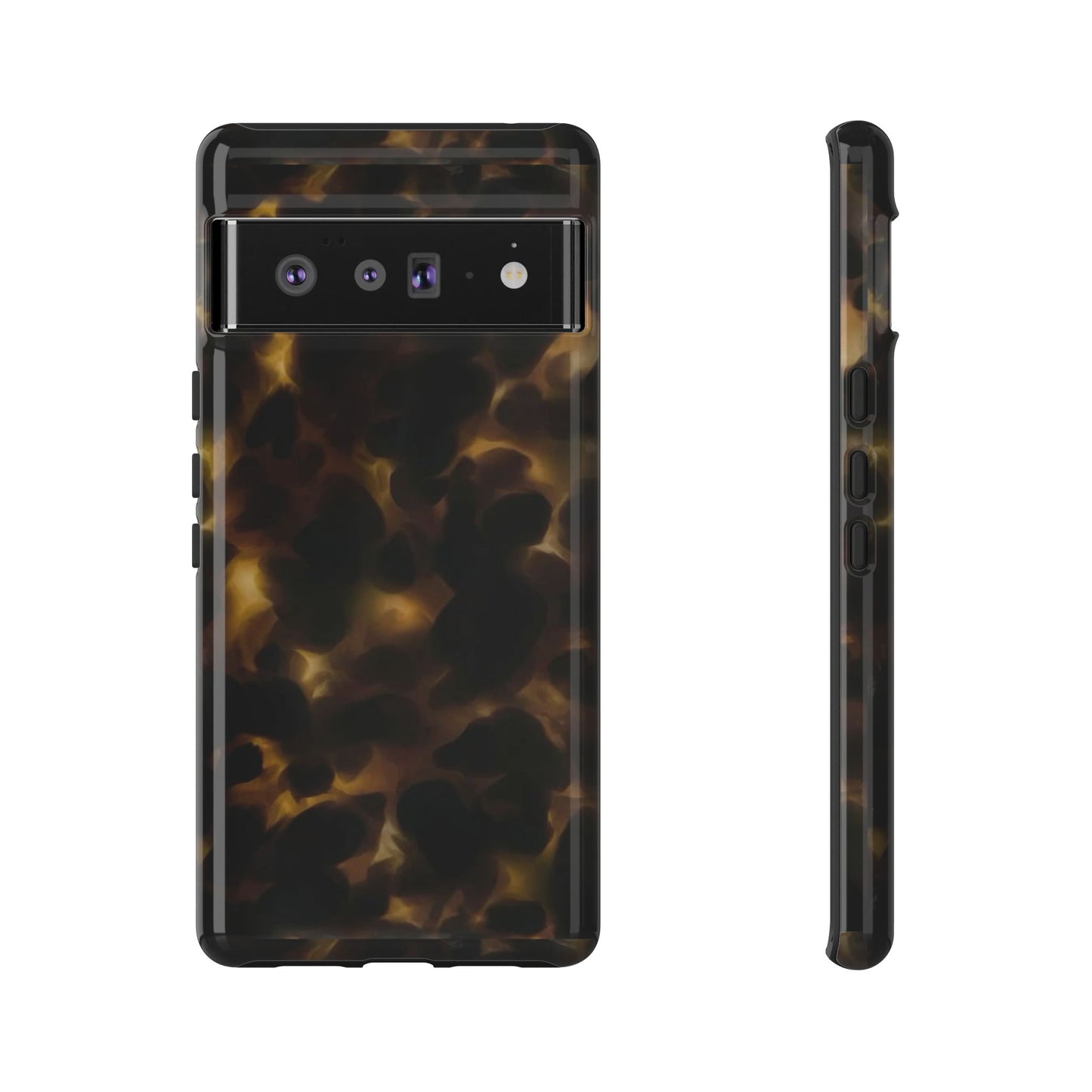 Tortoiseshell Phone Case — Protective Tough Case with Classic Brown Pattern