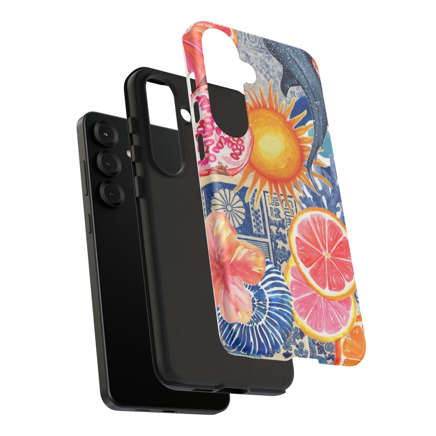 Tough Cases — Tropical Citrus Sun & Dolphin Phone Case