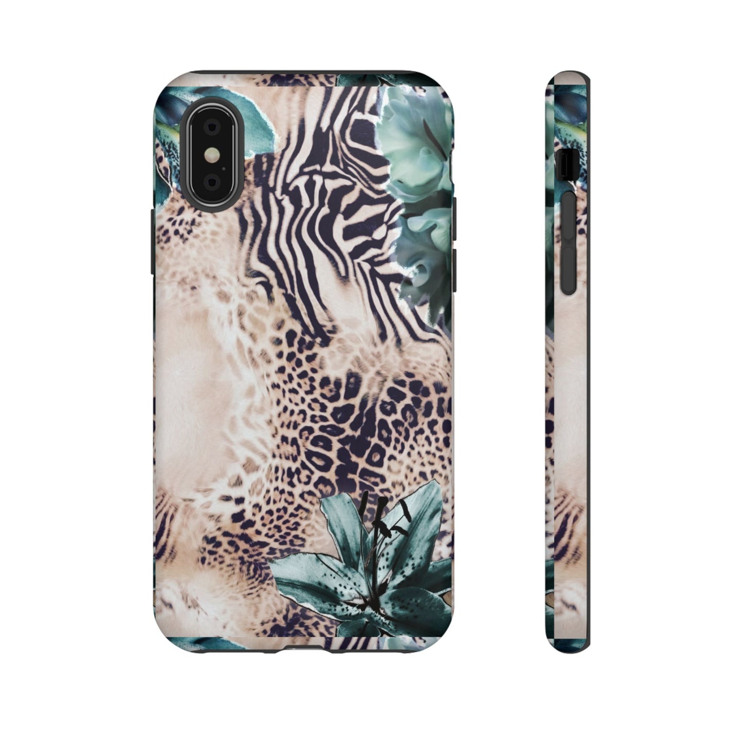 Tough Cases - Tropical Leopard & Zebra Phone Case