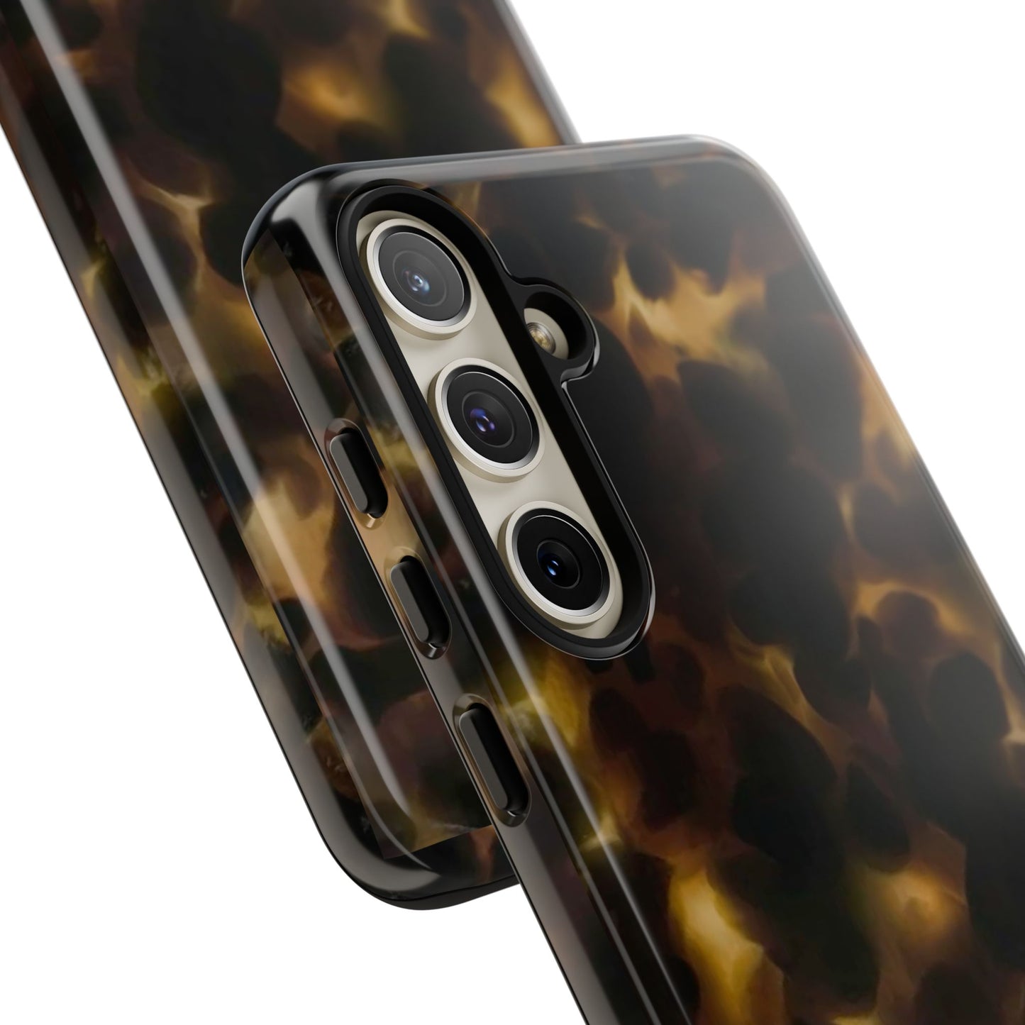 Tortoiseshell Phone Case — Protective Tough Case with Classic Brown Pattern