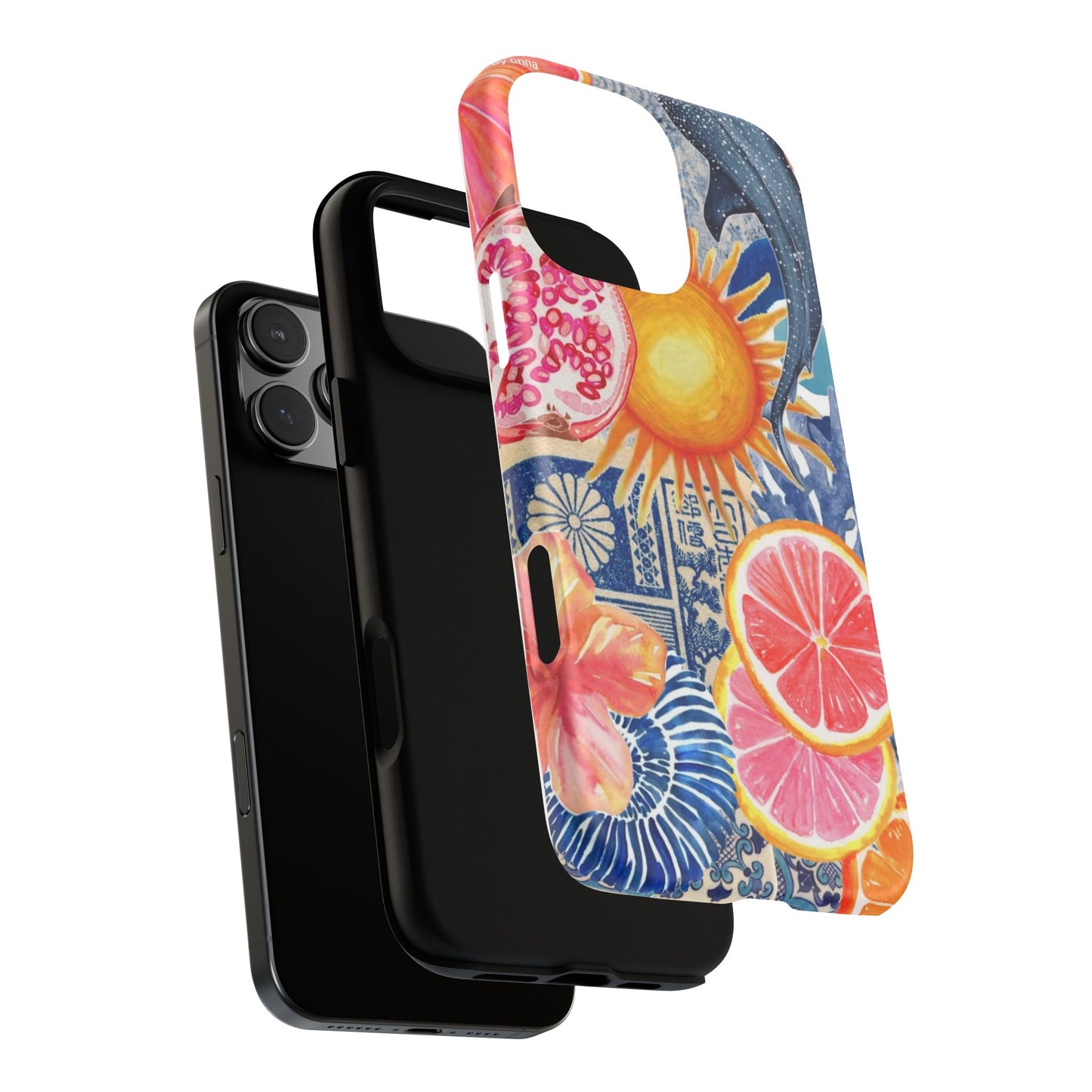 Tough Cases — Tropical Citrus Sun & Dolphin Phone Case