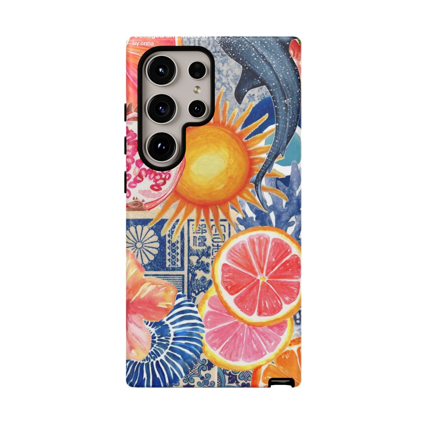Tough Cases — Tropical Citrus Sun & Dolphin Phone Case