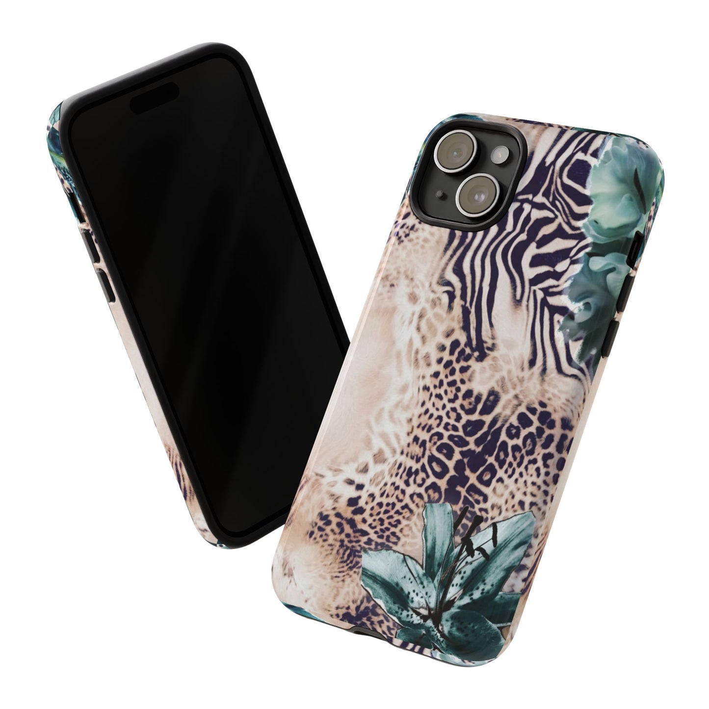 Tough Cases - Tropical Leopard & Zebra Phone Case