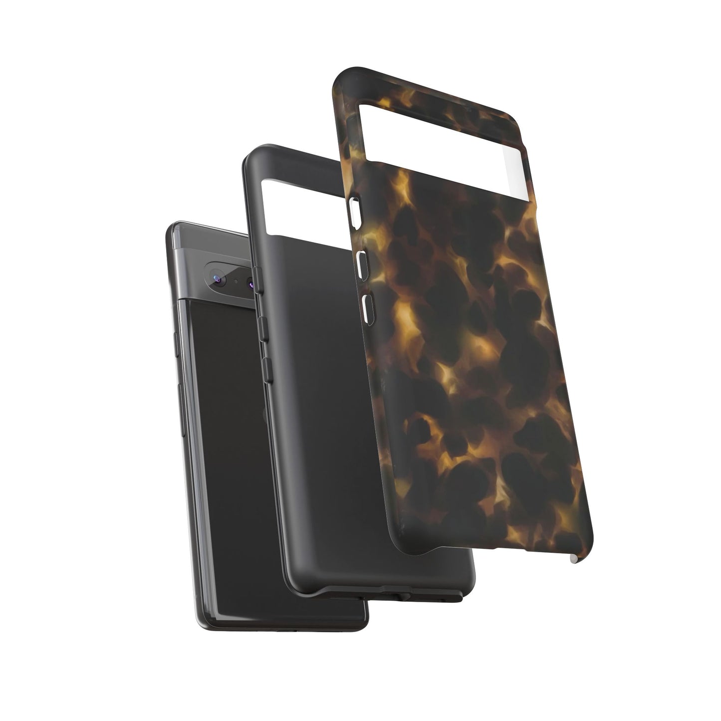 Tortoiseshell Phone Case — Protective Tough Case with Classic Brown Pattern