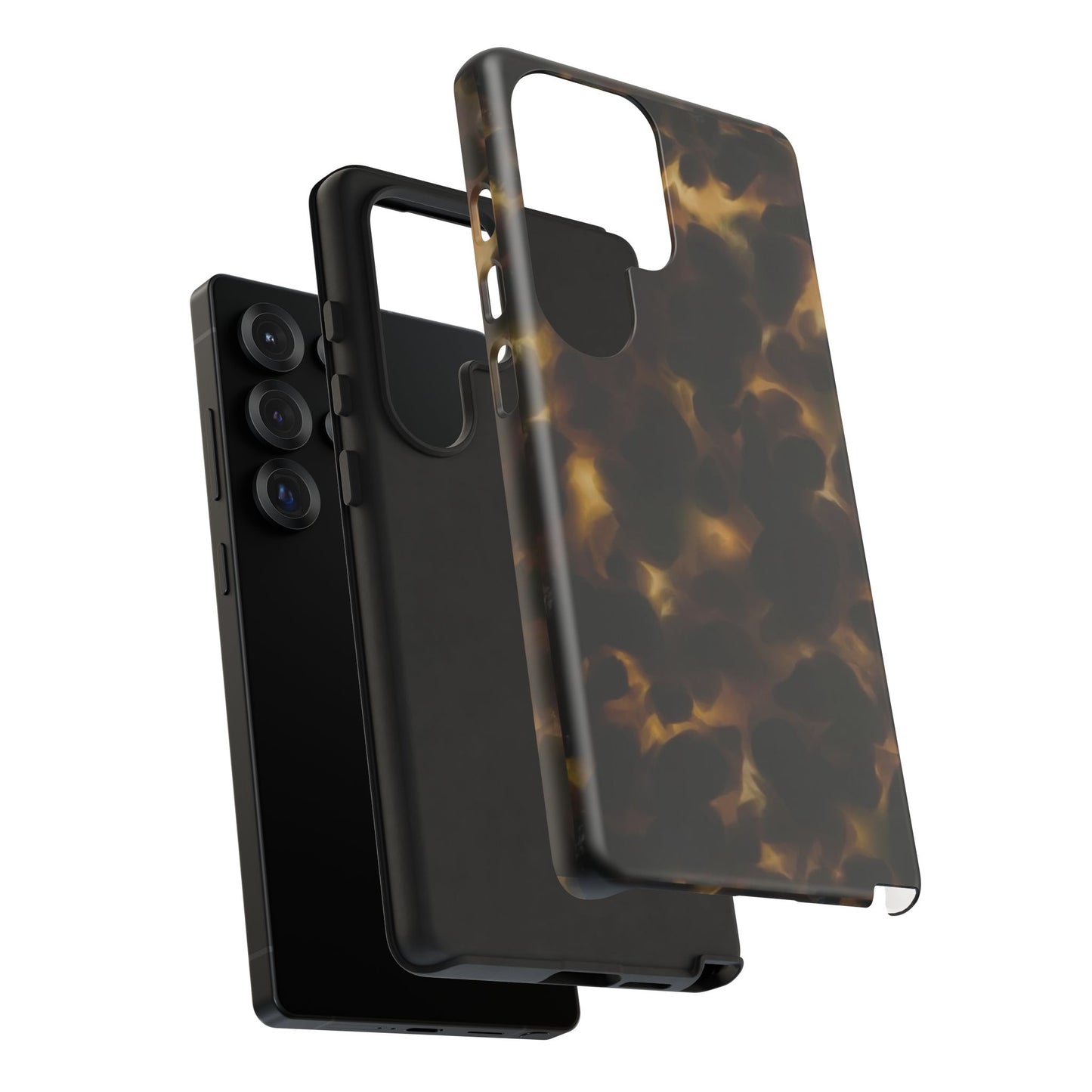 Tortoiseshell Phone Case — Protective Tough Case with Classic Brown Pattern
